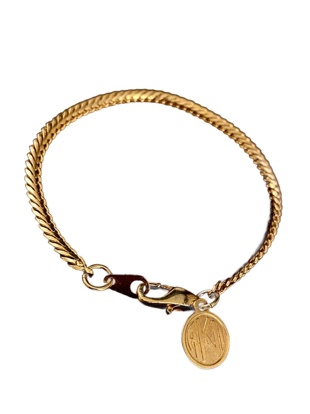 Anne Klein Gold-Tone Flat Herringbone/Wheat Chain Bracelet